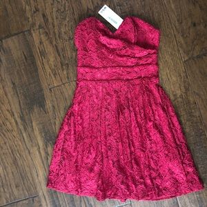 Brand New Red Lace Mini Dress